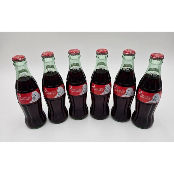 VTG Unopened 1991 Coca-Cola Classic Commemorative Holiday 6-Pack Glass Bottles - Picture 3 of 8